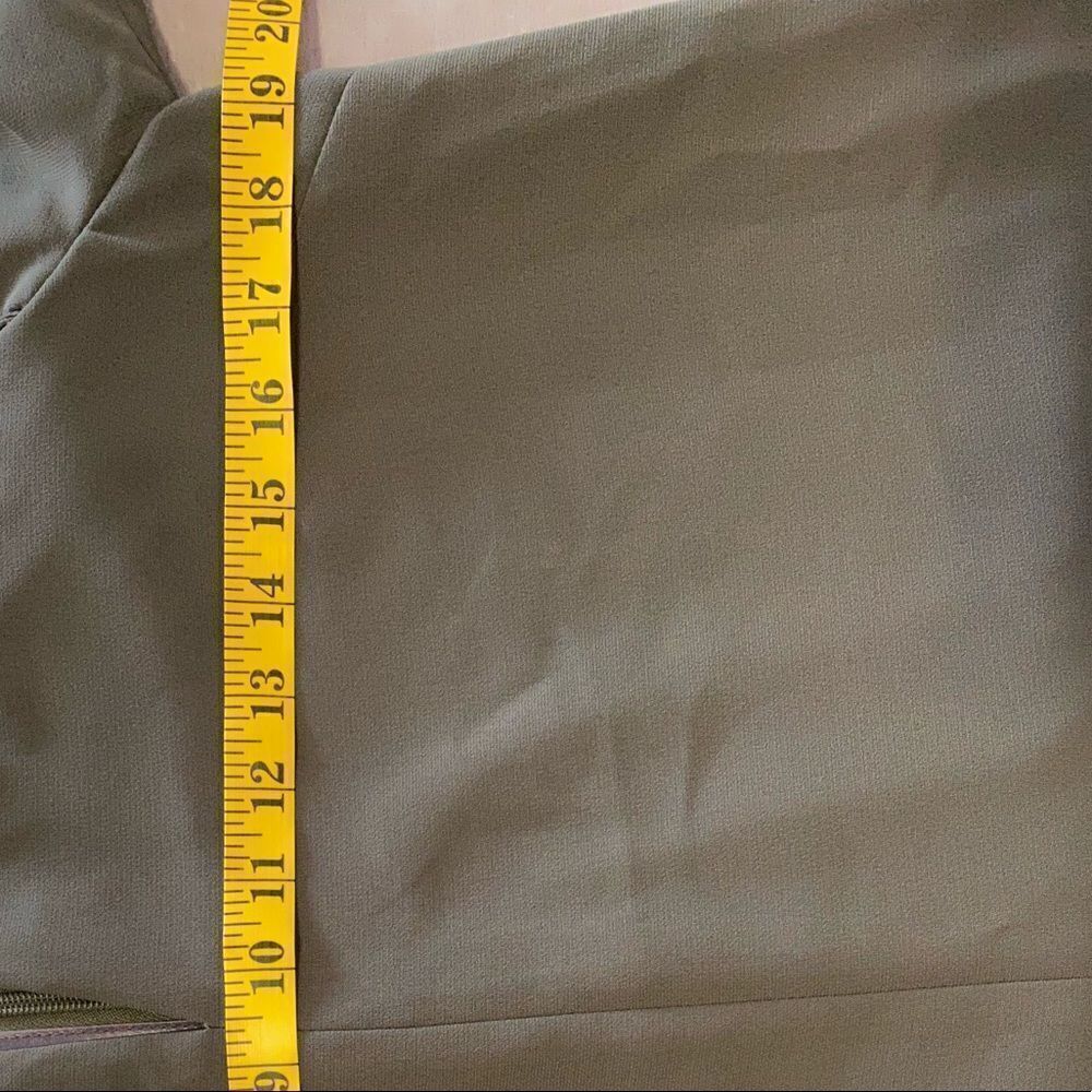 Topshop Cold Shoulder Keyhole Dress Olive - Picture 9 of 9